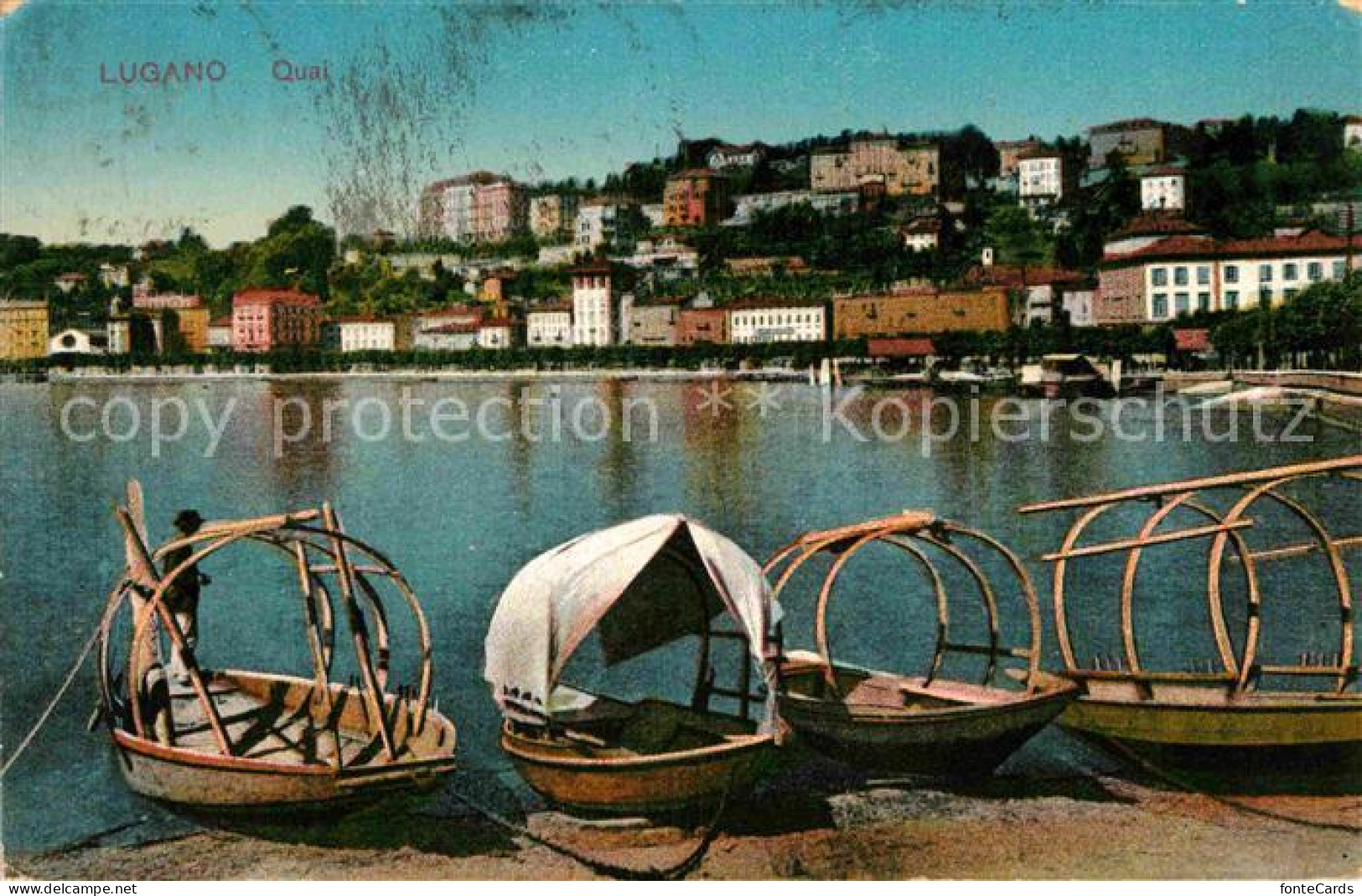 12646540 Lugano Lago Di Lugano Quai Kai Luganersee Boot Lugano - Andere & Zonder Classificatie