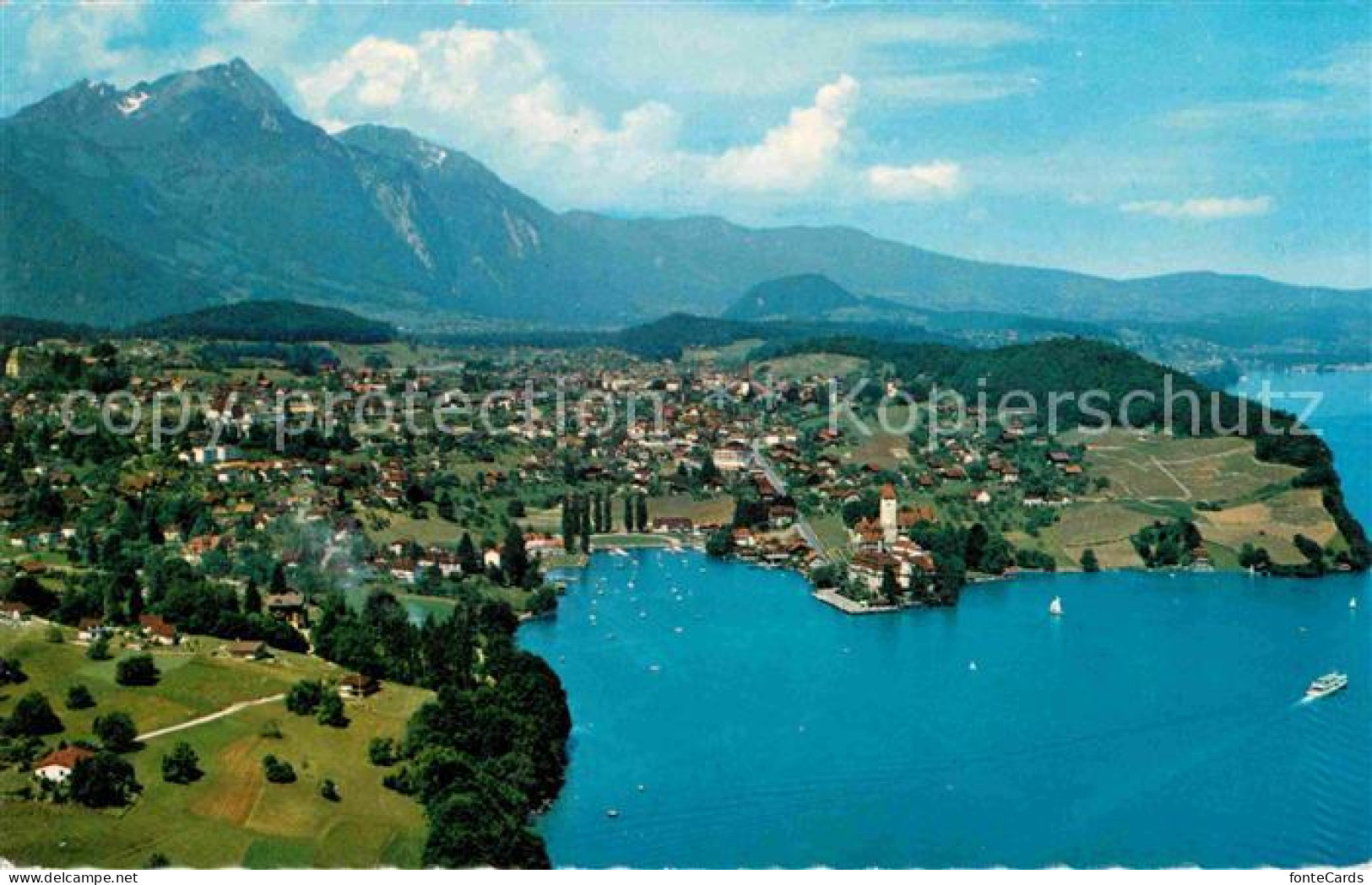 12646522 Spiez BE Alpenpanorama Fliegeraufnahme Spiez - Otros & Sin Clasificación