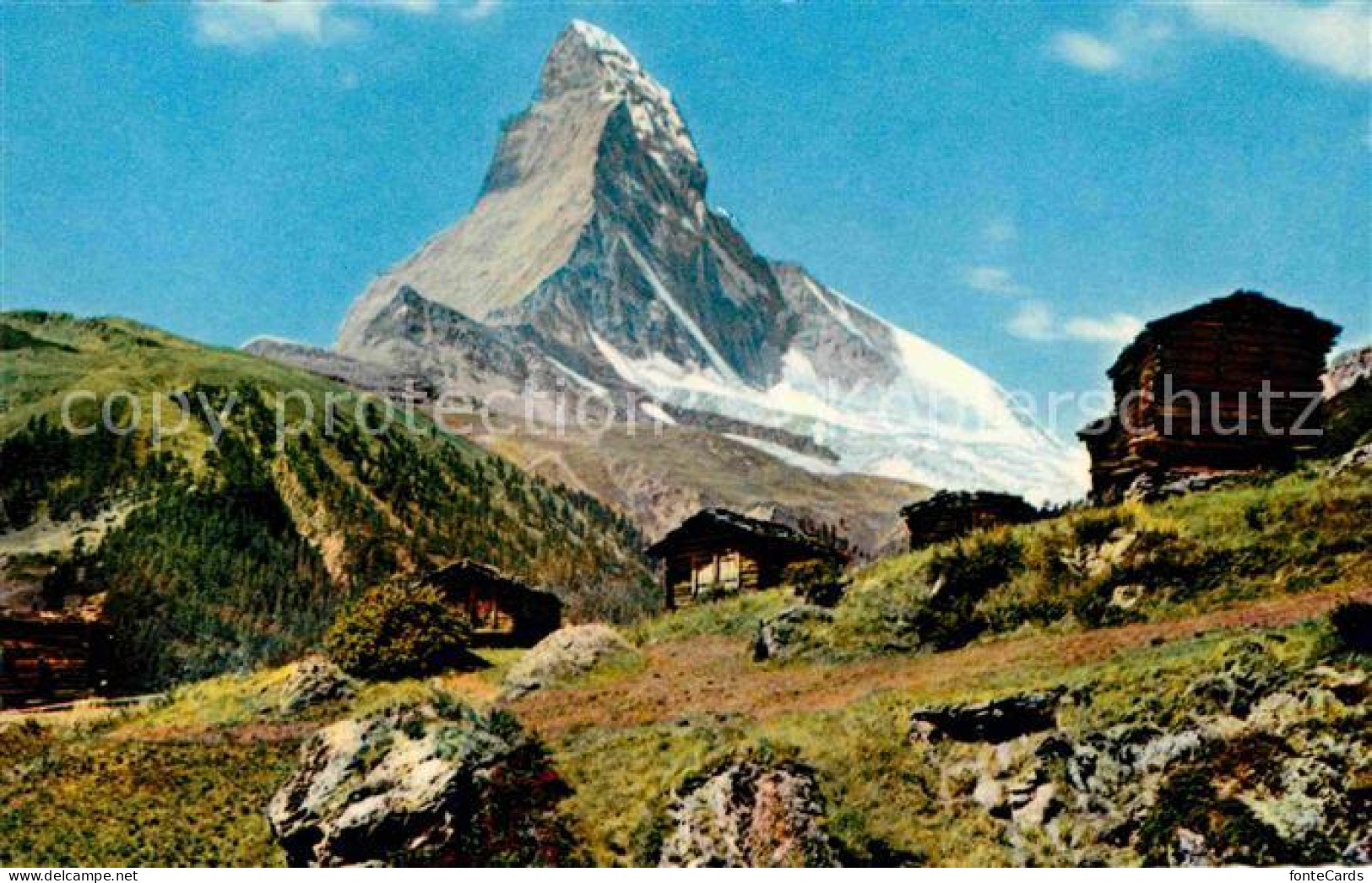 12646510 Zermatt VS Matterhorn Mont Cervin Berghuetten Gebirgspanorama Zermatt - Other & Unclassified