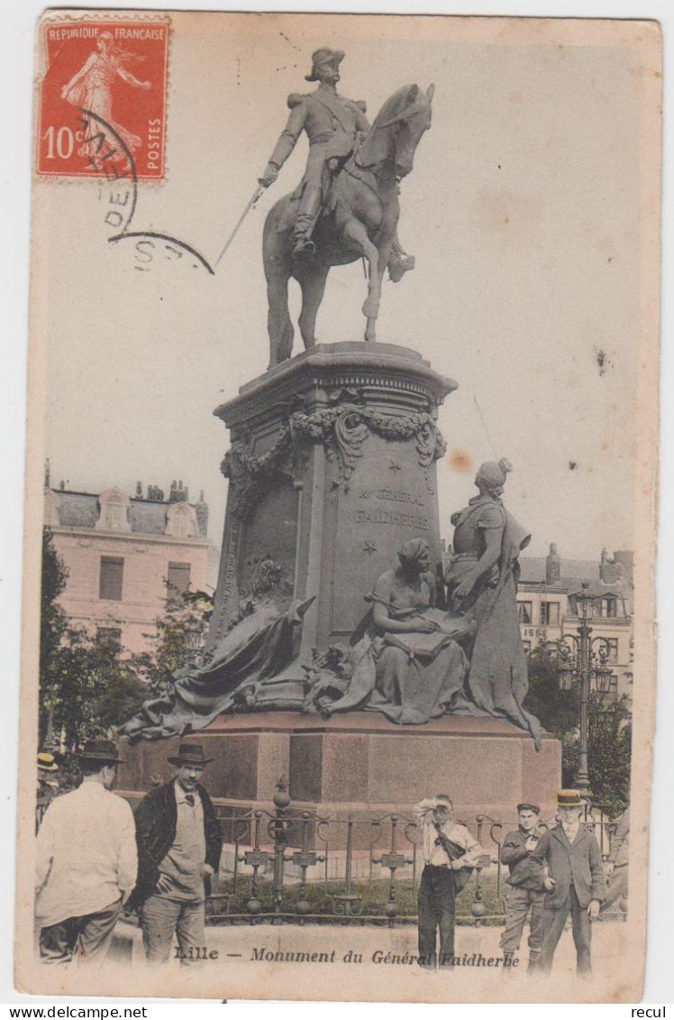 NORD - LILLE - Monument Du Général  Faidherbe  ( - Timbre à Date De 1912 ) - Lille