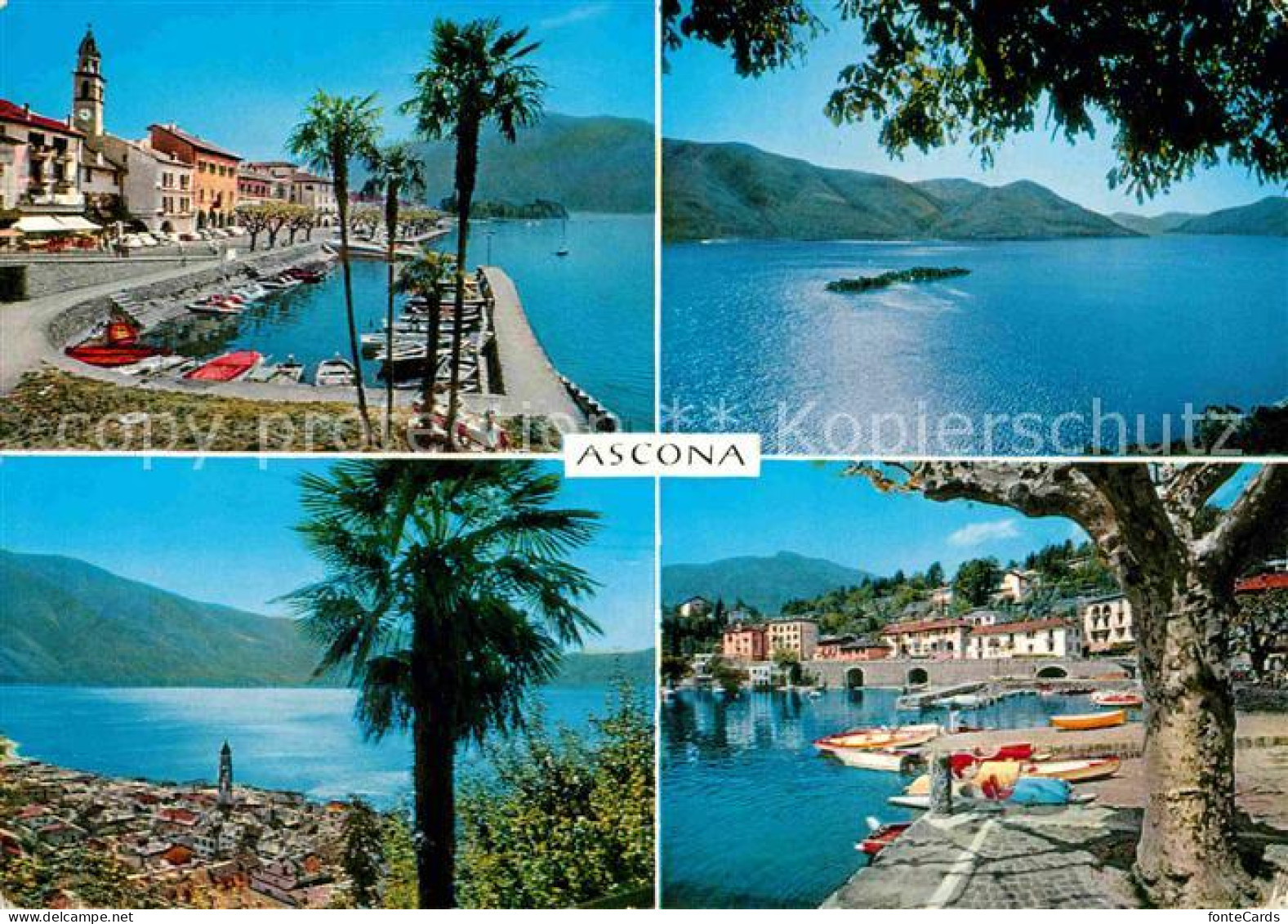 12646148 Ascona Lago Maggiore Hafen Panorama Strand Ascona - Otros & Sin Clasificación