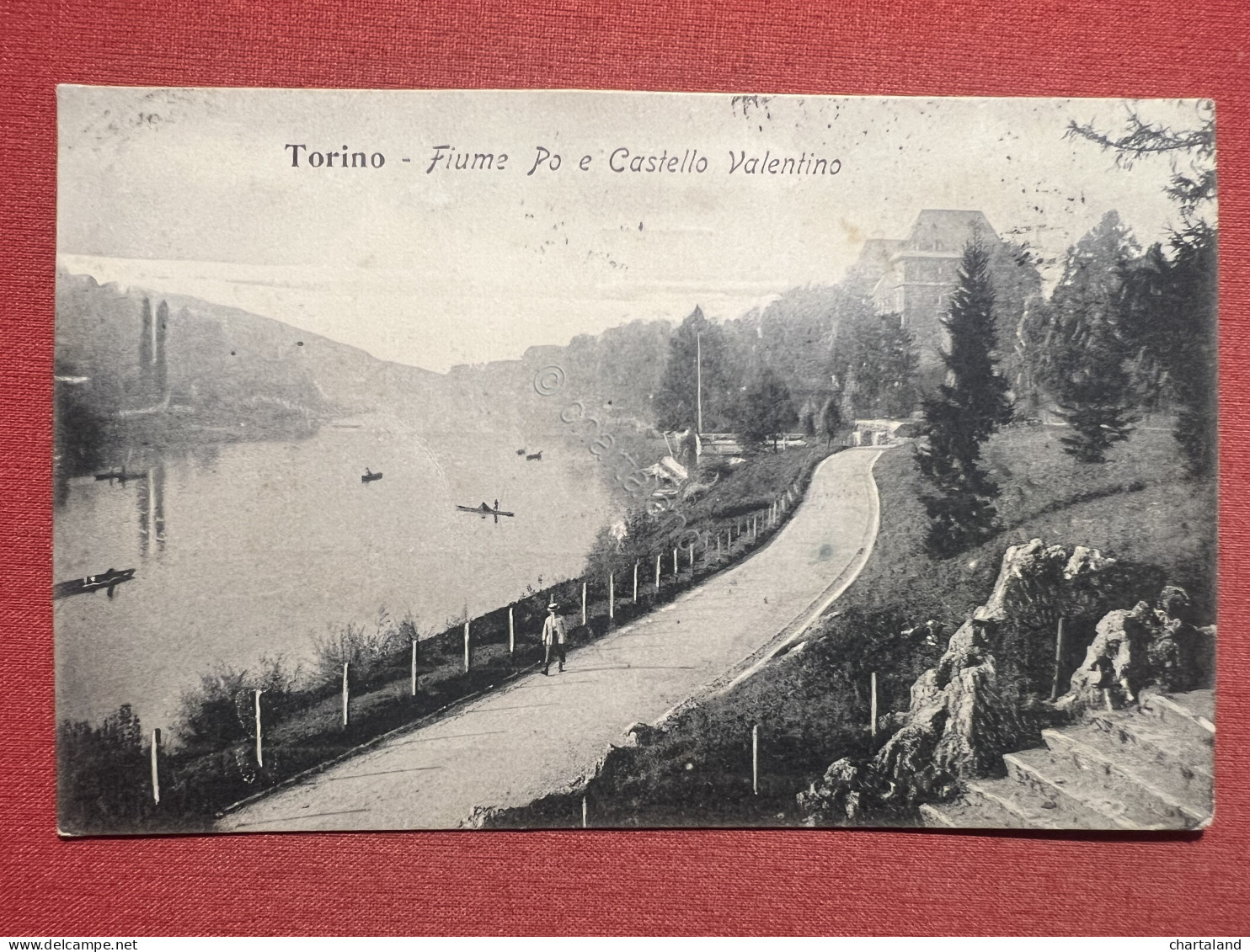 Cartolina - Torino - Fiume Po E Castello Valentino - 1908 - Autres & Non Classés