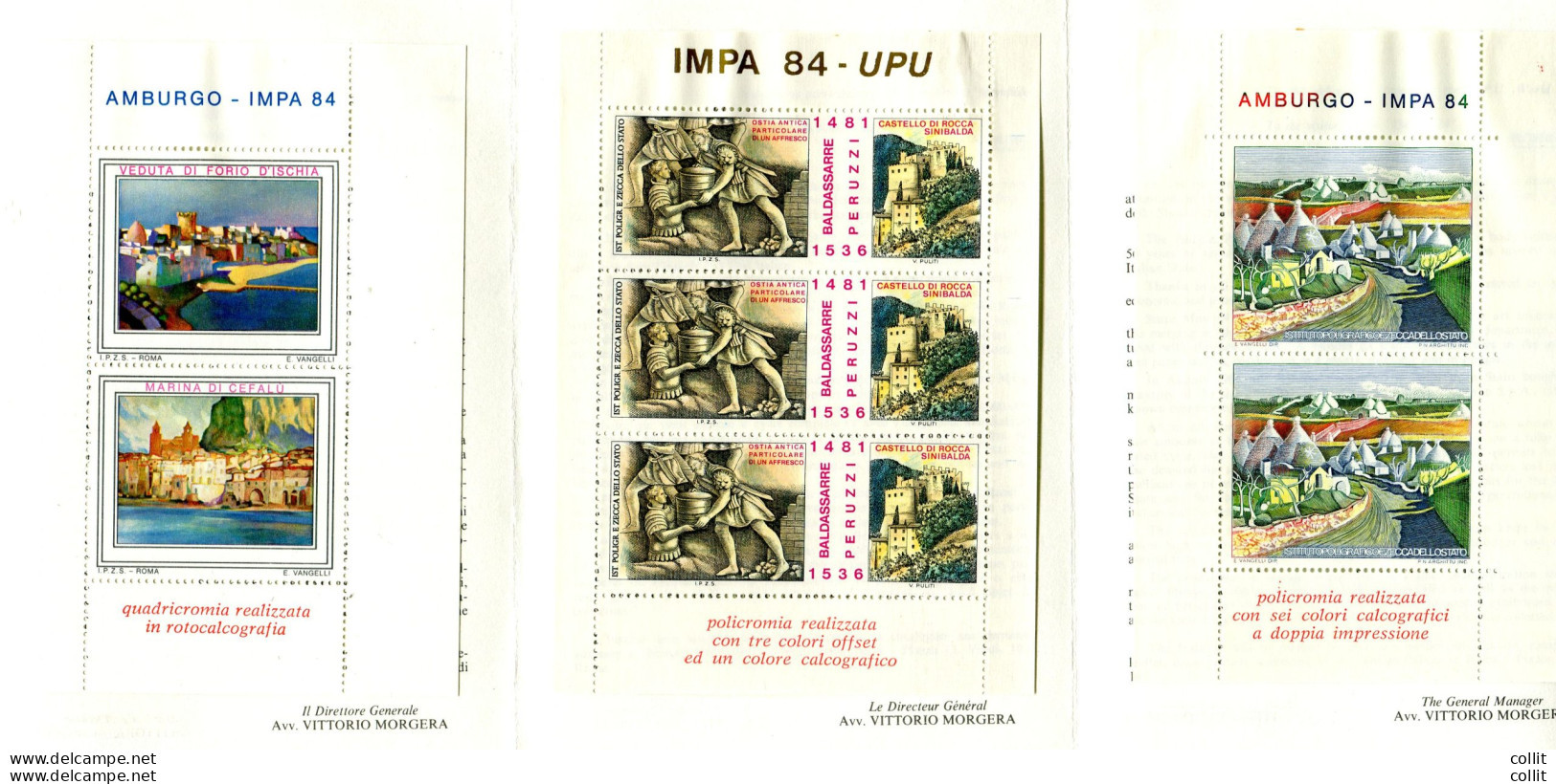 Foglietti Partecipazione Italiana A IMPA 1984 - 1946-60: Poststempel