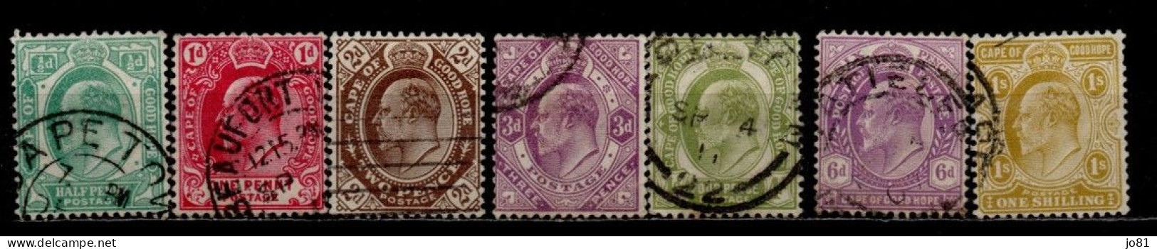 Cap De Bonne Espérance Lot De 7 Timbres Différents Oblitéré - Kap Der Guten Hoffnung (1853-1904)