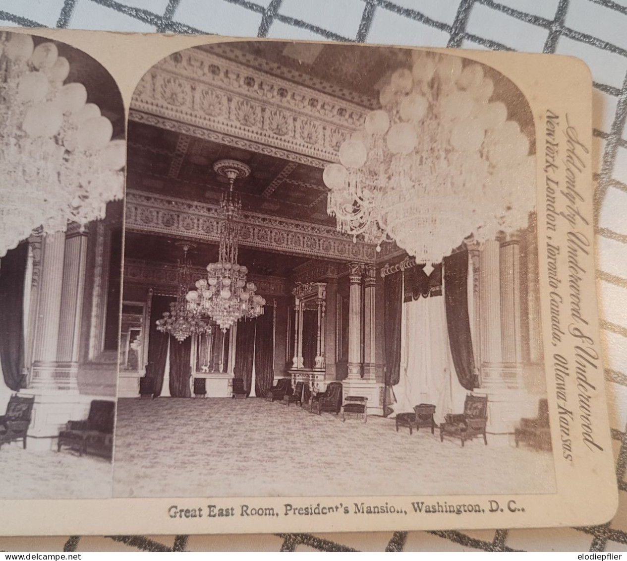 Grand Salon Est, Palais Du Président, Washington, Etats Unis. Underwood Stéréo - Visionneuses Stéréoscopiques