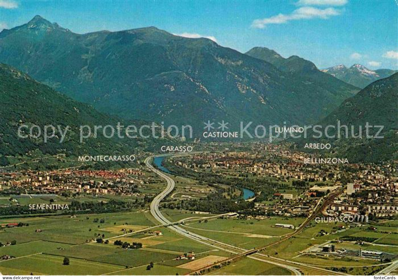 12641593 Bellinzona Tal Panorama Lumino Montecarasso Bellinzona - Andere & Zonder Classificatie