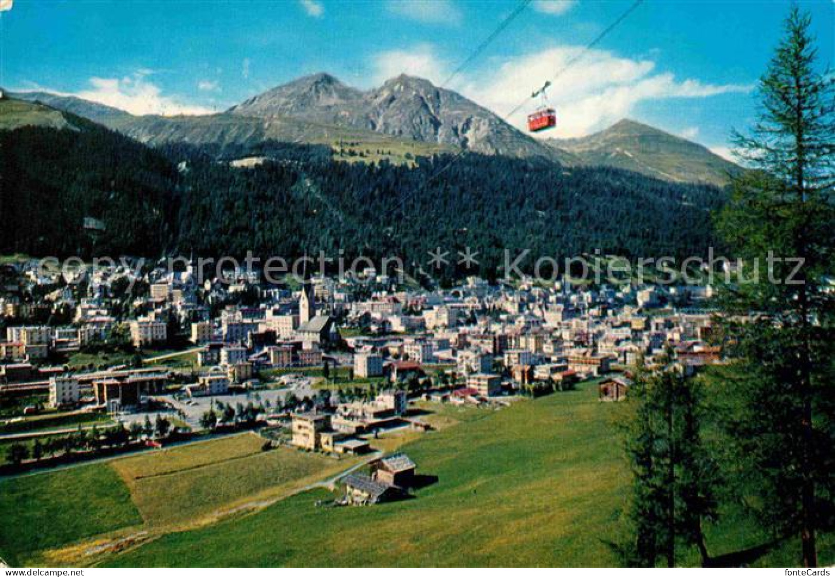 12641511 Davos GR Gesamtansicht Mit Schatzalp Strelaalp Strelapass Und Schiahoer - Andere & Zonder Classificatie