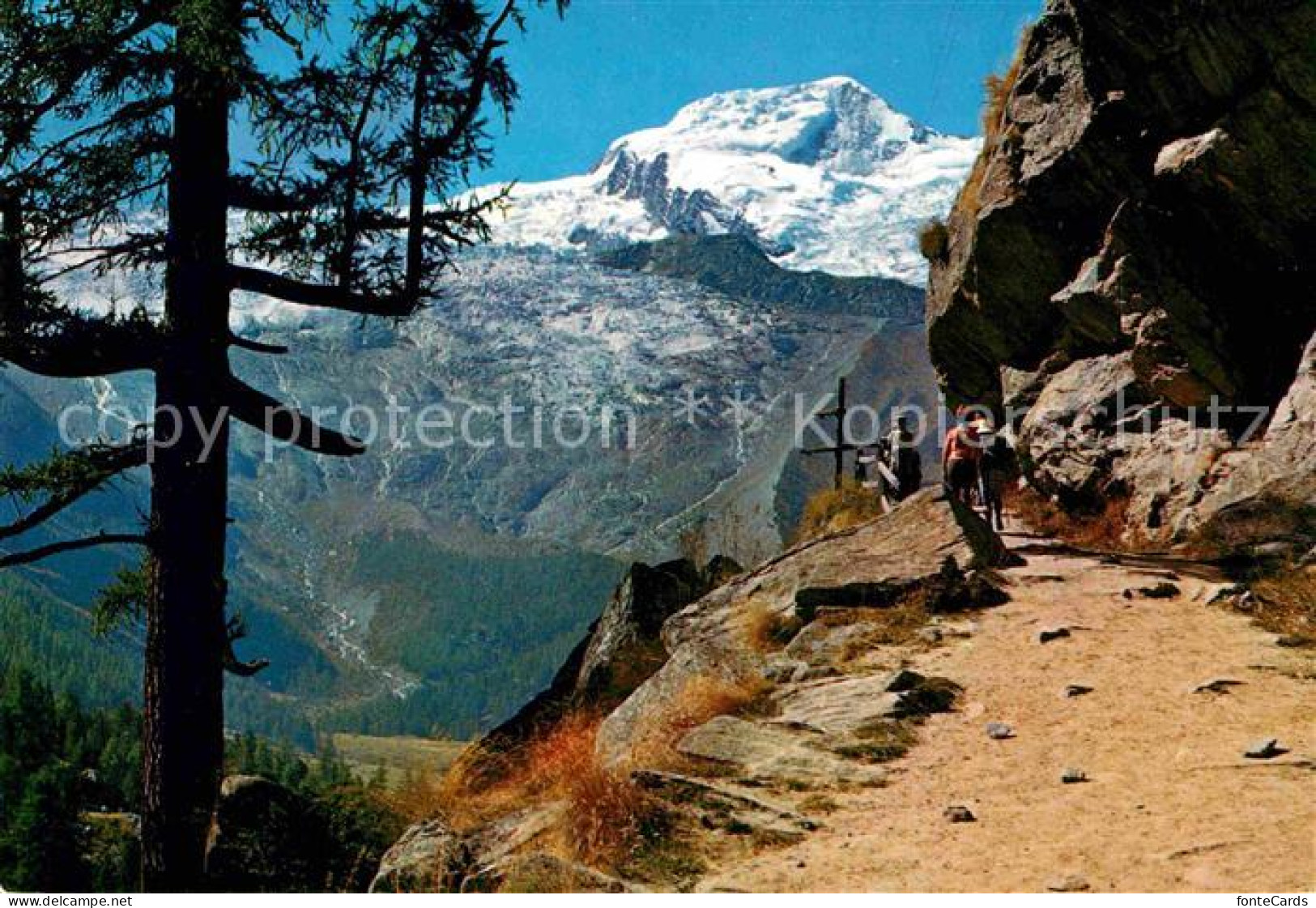 12641494 Saas-Fee Kapellenweg Bergwandern Feegletscher Alphubel Walliser Alpen S - Andere & Zonder Classificatie