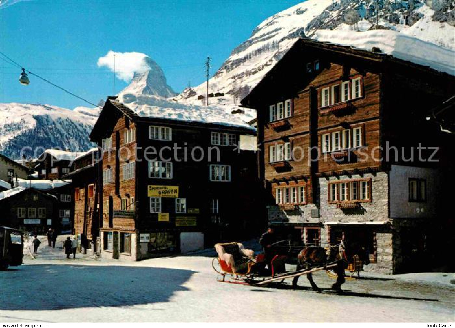 12640834 Zermatt VS Matterhorn Ortsansicht Zermatt - Autres & Non Classés