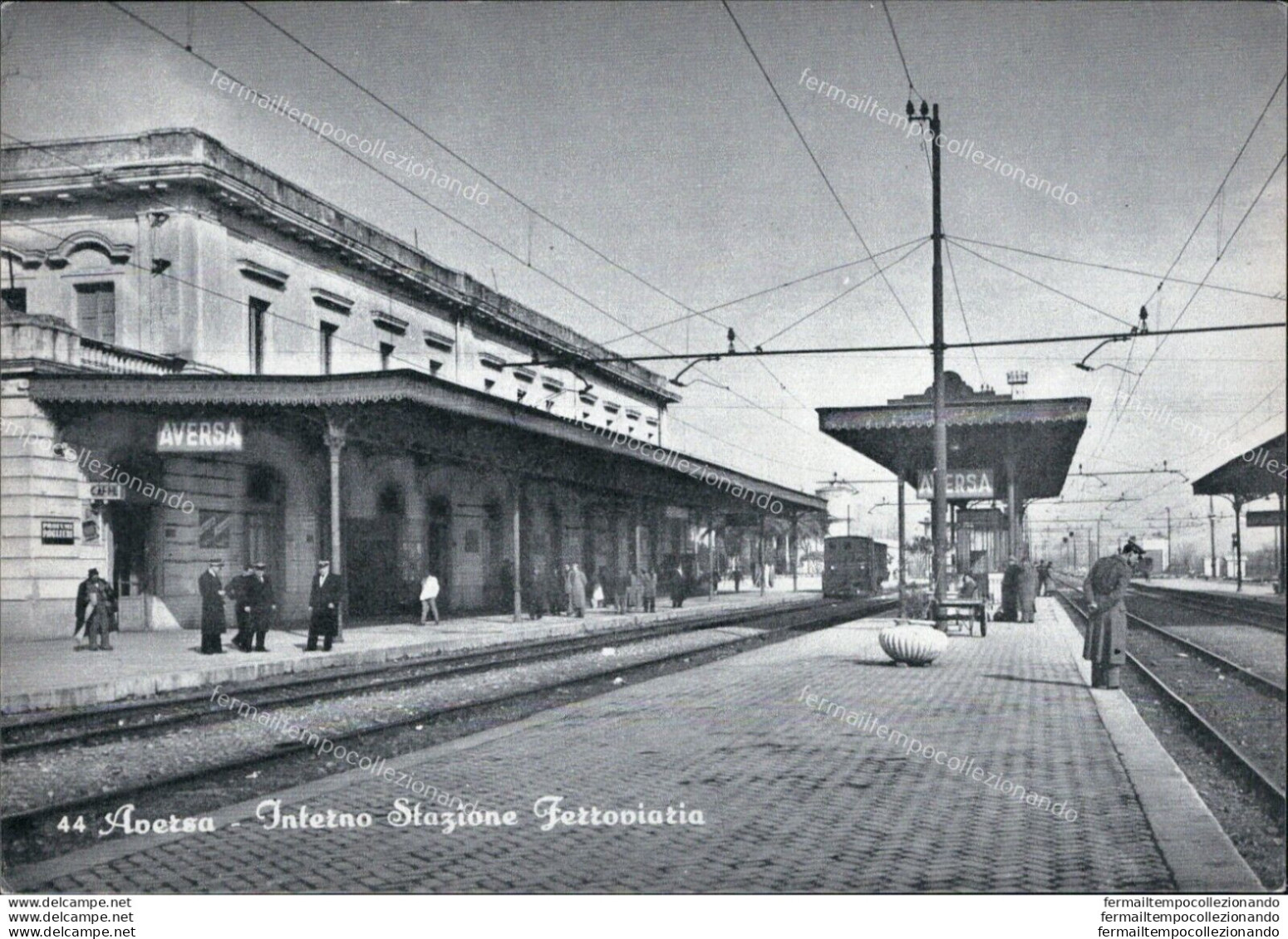 Ar383 Cartolina Aversa Interno Stazione Ferroviaria Provincia Di Caserta - Caserta