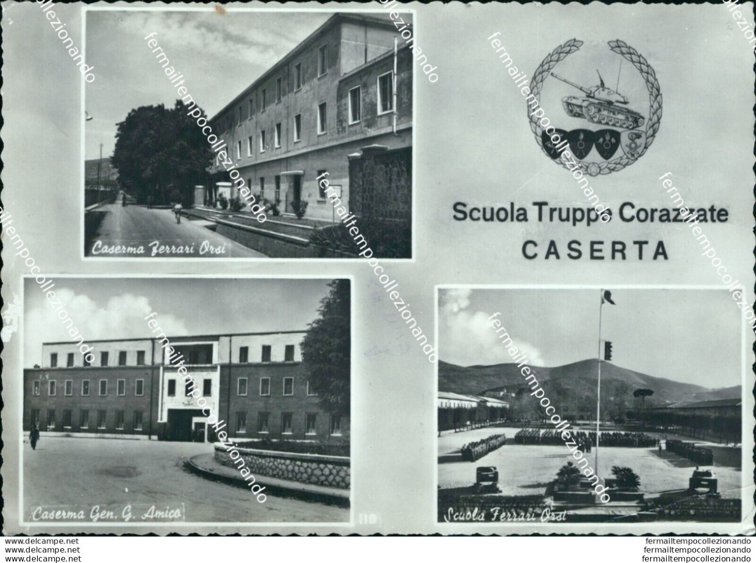 Bi406 Cartolina Caserta Citta' Scuola Truppe Corazzate - Caserta