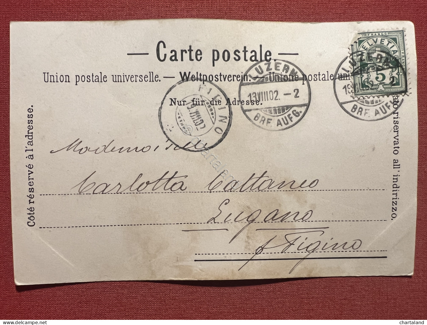 Cartolina - Luzern - Löwendenkmal - 1902 - Unclassified