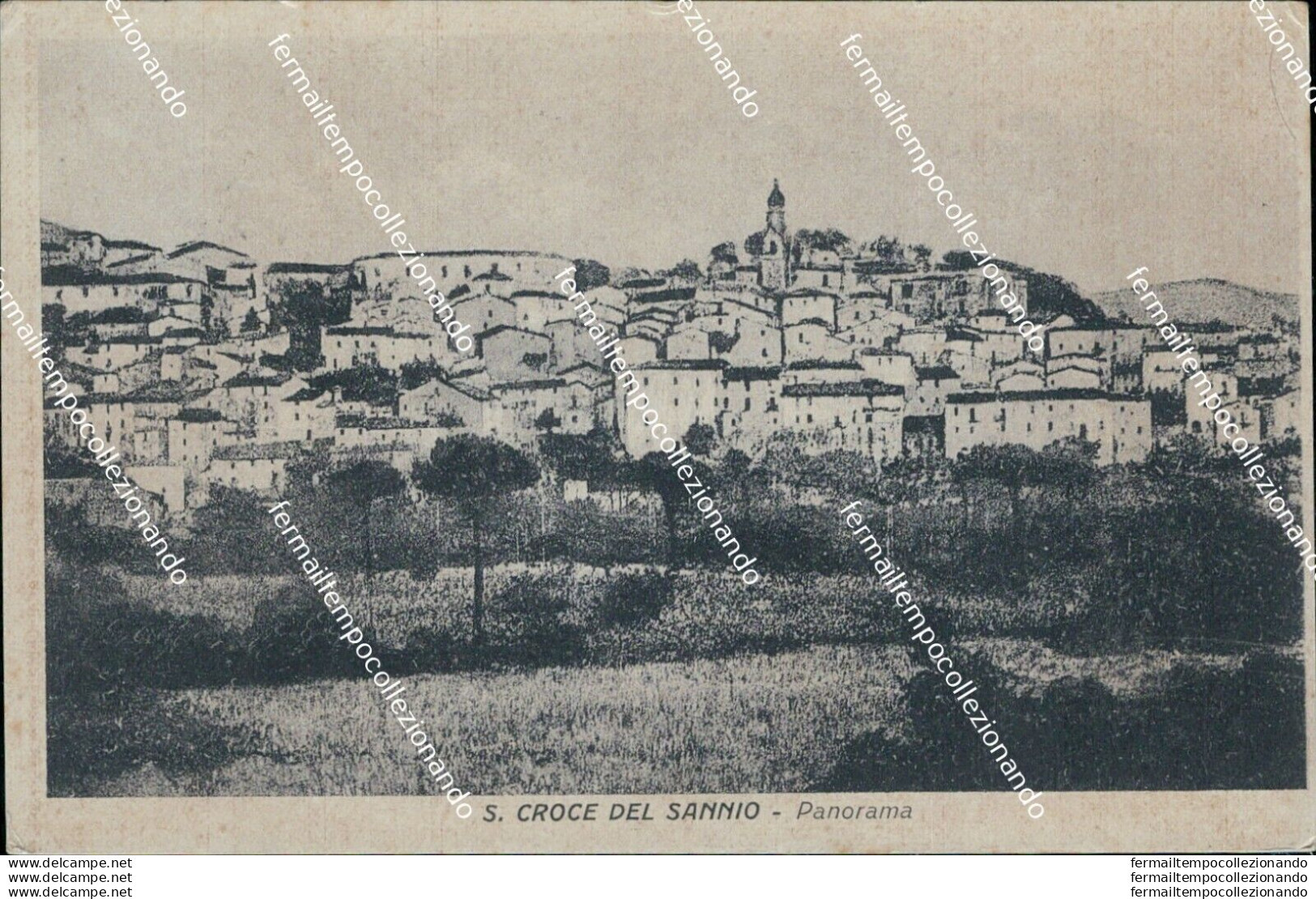 Bh73 Cartolina S.croce Del Sanni Panorama Provincia Di Benevento - Benevento