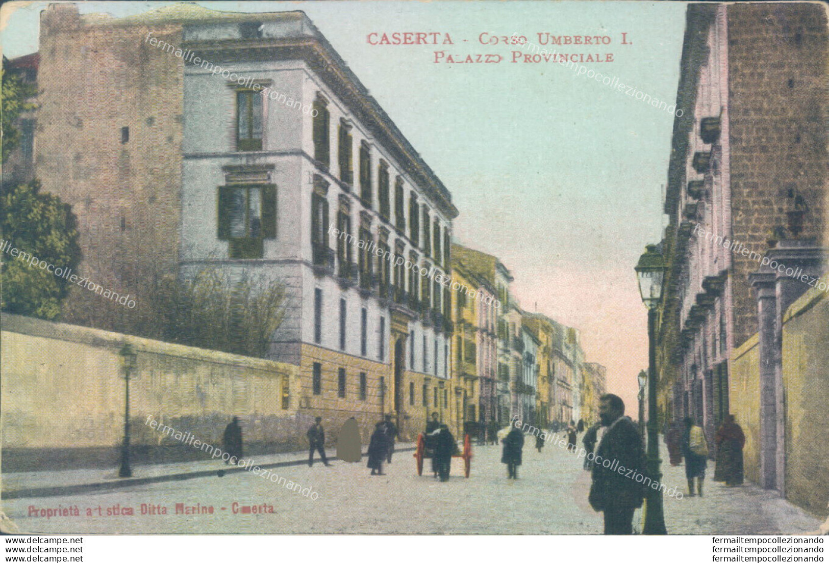 Aa76 Cartolina Caserta Citta' Corso Umberto I Palazzo Provinciale - Caserta