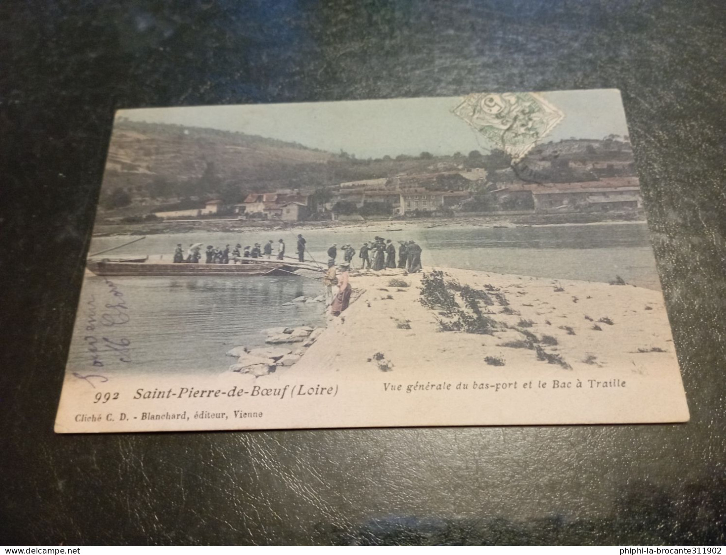 B1/148- Saint-Pierre-de-Boeuf- Vue Générale Du Bas Port Et Le Bac à Traille - Sonstige & Ohne Zuordnung