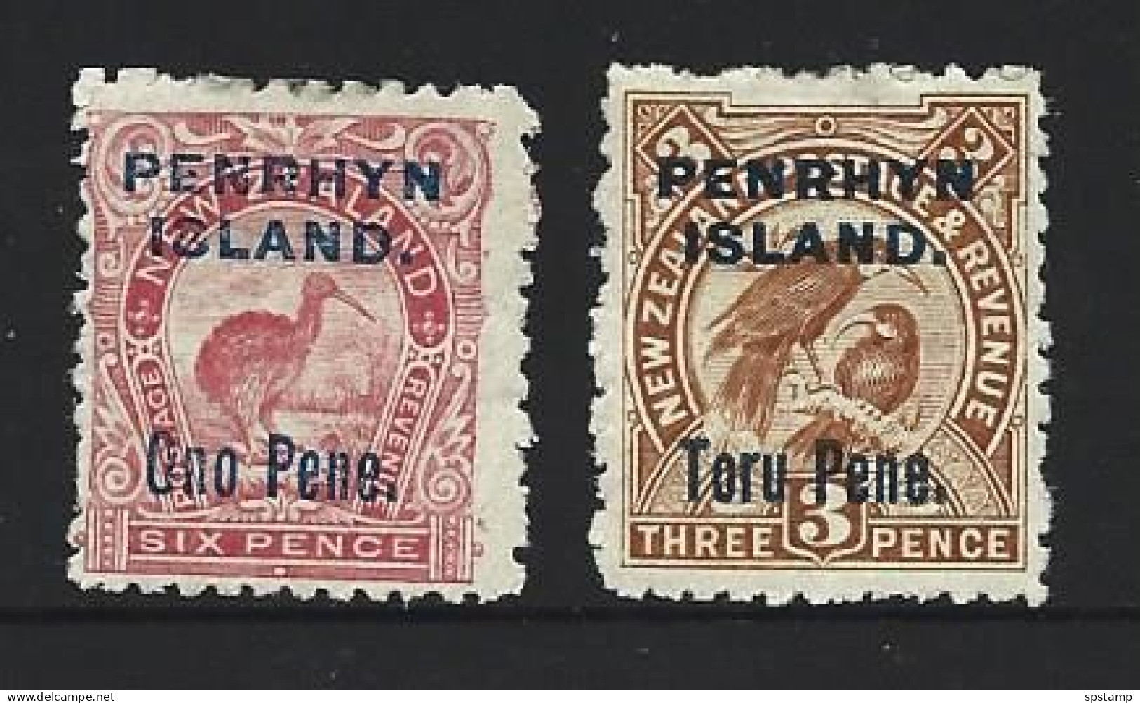 Penrhyn Island 1903 Overprints On NZ 3d & 6d Singles FM - Penrhyn