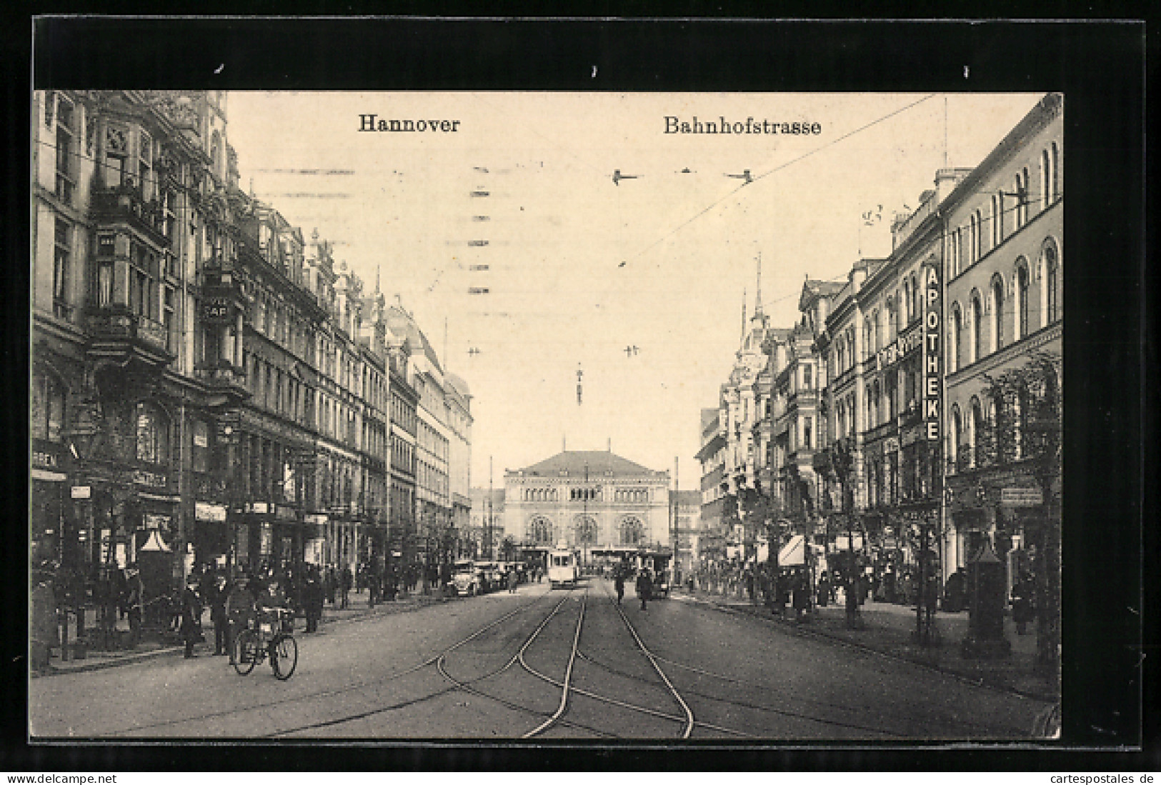 AK Hannover, Bahnhofstrasse Mit Strassenbahn  - Hannover