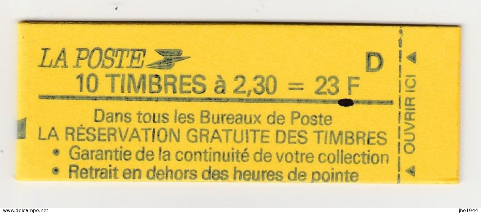 France Carnet N° 2614-C2 ** Lettre D Conf 8 La Réservation Gratuite Des Timbres - Andere & Zonder Classificatie