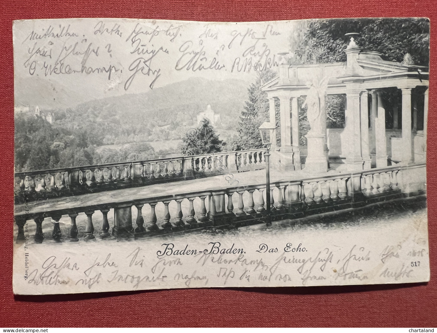 Cartolina - Baden-Baden - Das Echo - 1899 - Unclassified