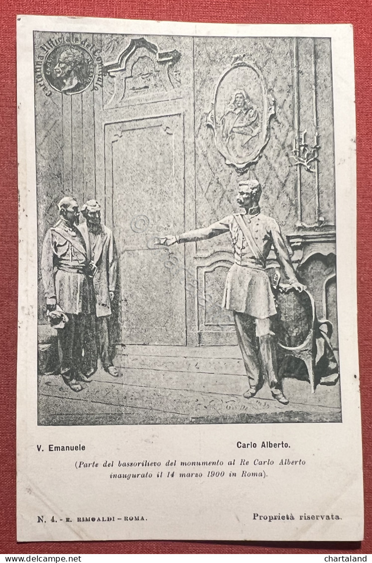 Cartolina - V. Emanuele E Carlo Alberto -  Roma Il 14 Marzo 1900 - Autres & Non Classés