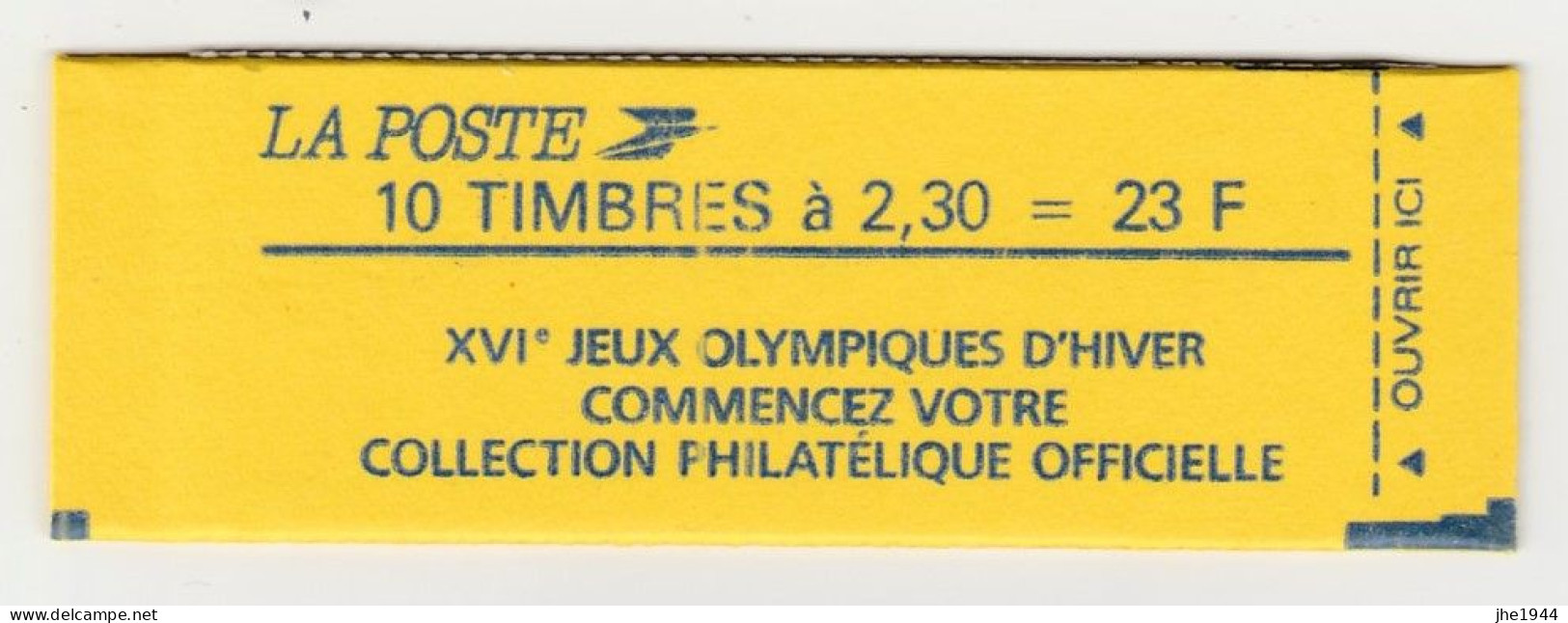 France Carnet N° 2614-C7 ** Conf 9 Neuf 16 éme JO D'hiver - Otros & Sin Clasificación