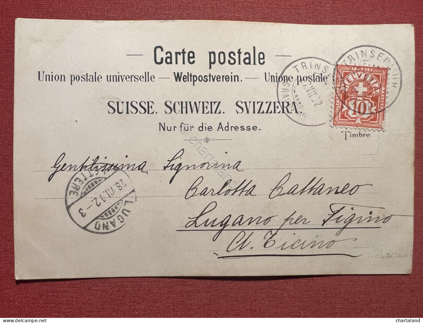 Cartolina - Switzerland - Meiringen Aareschlucht - 1902 - Unclassified