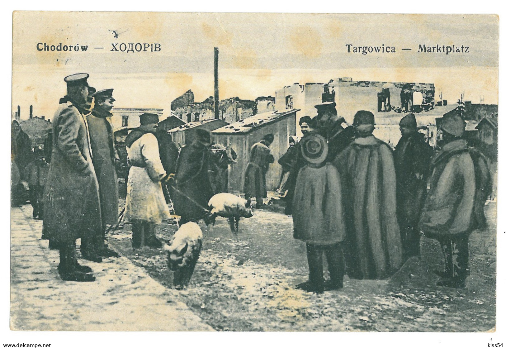 UK 29 - 23534 HODORIV, Lvov, Market, Ukraine - Old Postcard, CENSOR - Used - 1917 - Ukraine