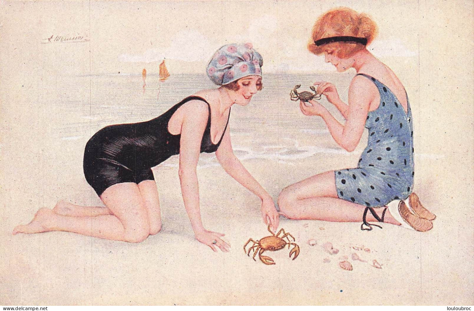 SUZANNE  MEUNIER LES PARISIENNES A LA MER   FEMMES MAILLOTS DE BAIN SERIE 74 N°5 - Meunier, S.