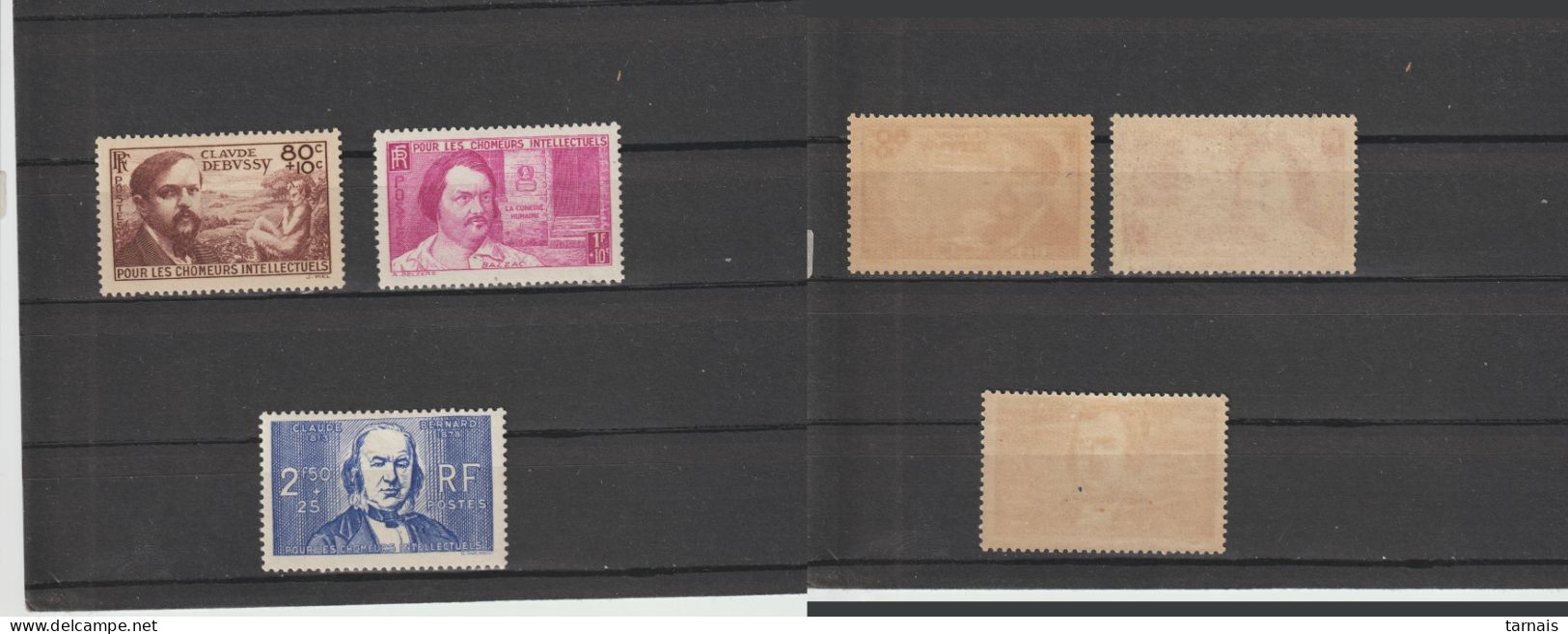 1940 N°462 à 464 Pour Les Chomeurs Intellectuels Neufs * (lot 261) - Unused Stamps