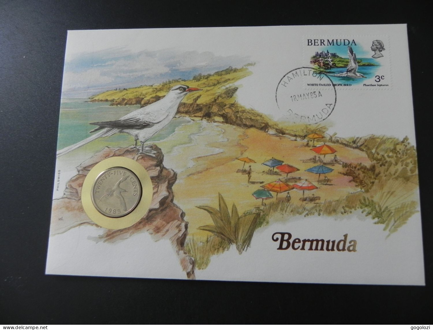 Bermuda 25 Cents 1985 - Numis Letter 1985 - Bermudes