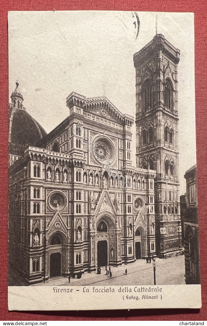 Cartolina - Firenze - La Facciata Della Cattedrale - 1908 - Firenze