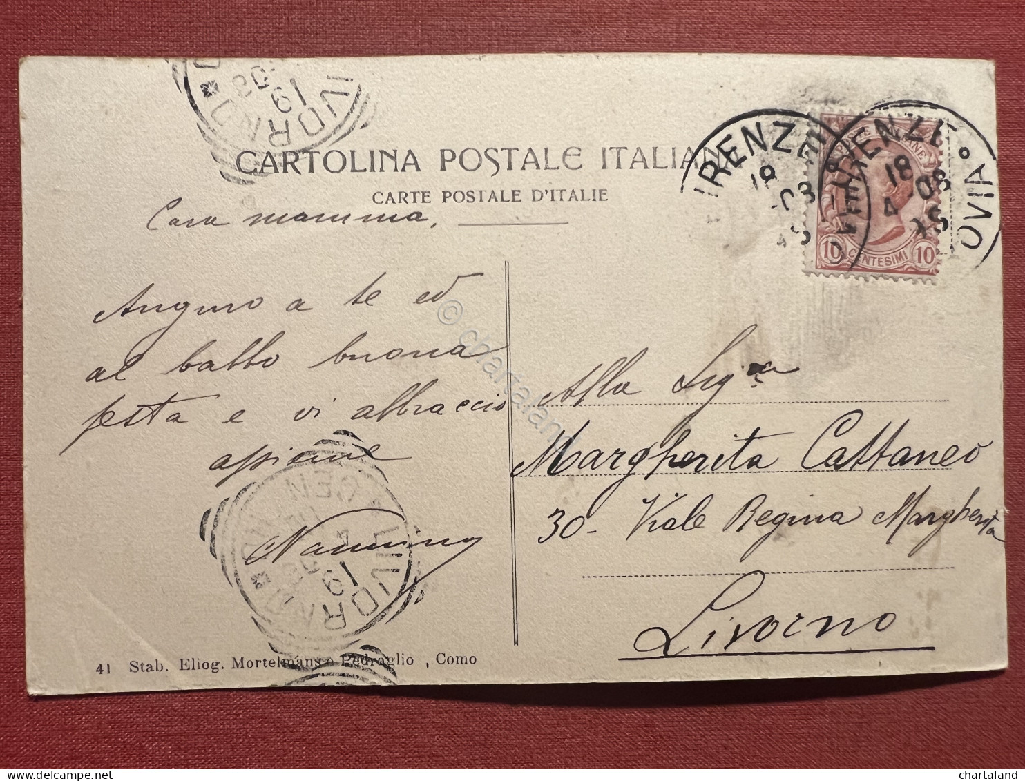 Cartolina - Firenze - La Facciata Della Cattedrale - 1908 - Firenze (Florence)