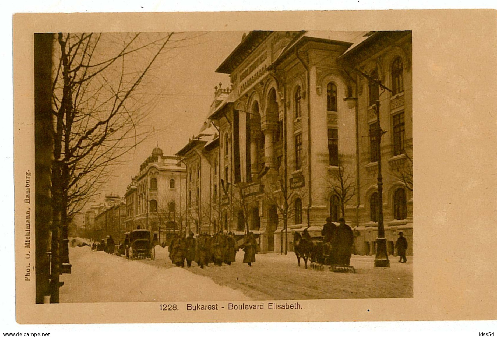 RO 87 - 174 BUCURESTI, Ave. Elisabeth In Winter - Old Postcard - Unused - Rumänien