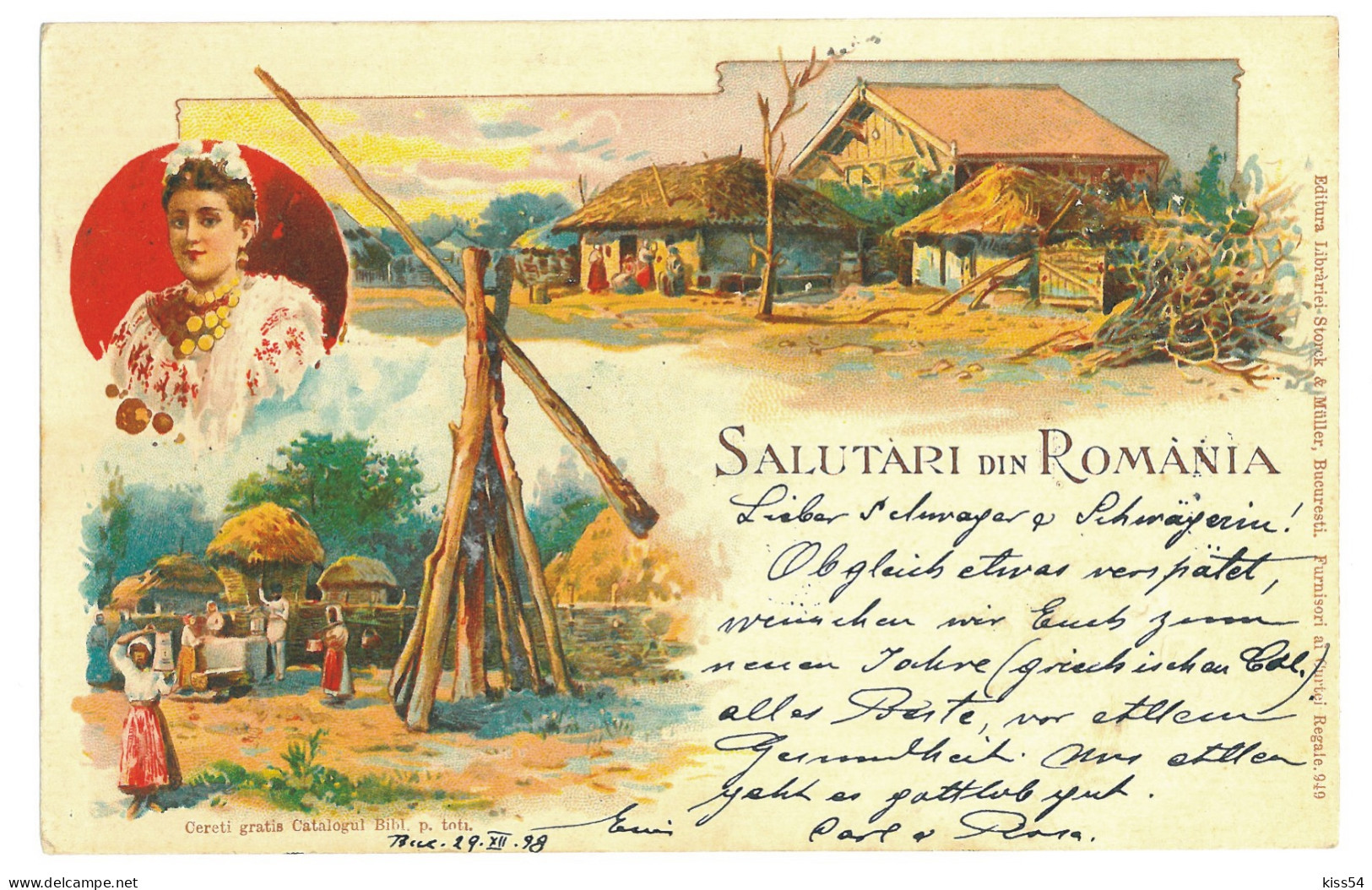 RO 87 - 22524 ETHNIC, Country Life, Litho, Romania - Old Postcard - Used - 1899 - Rumänien