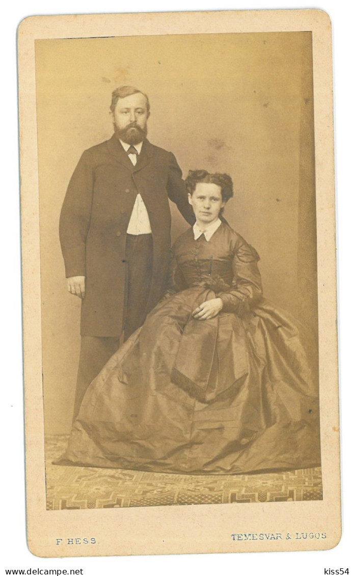 RO 87 - 25165 TIMISOARA, Family, Romania ( 10.5 / 6 Cm ) - Old CDV - Photocard - Unused - Anonieme Personen