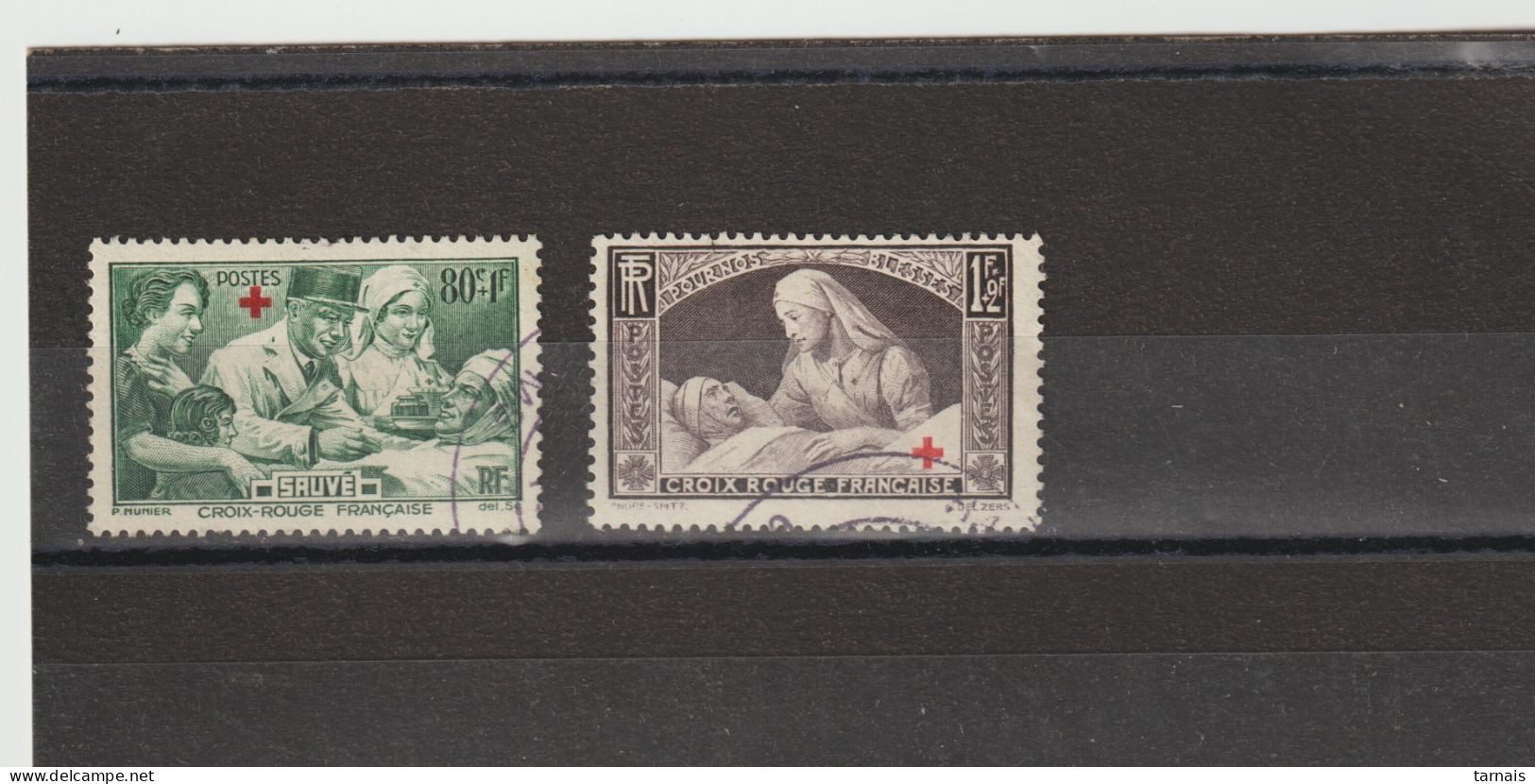 1939 N°459 Et 460 Croix Rouge Oblitérés (lot 21) - Gebraucht