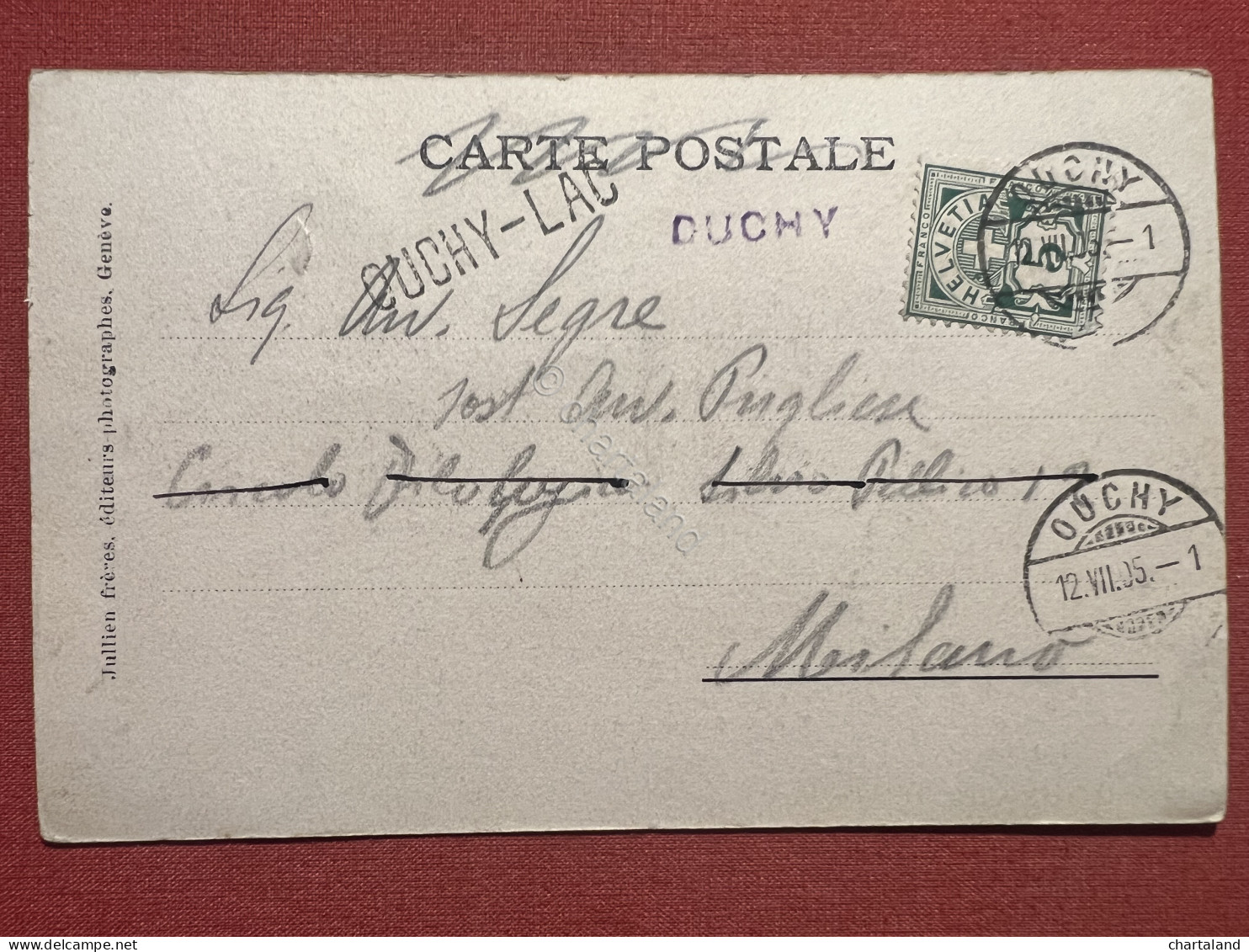 Cartolina - Switzerland - Genève Et Le Mont-Blanc - 1905 - Unclassified