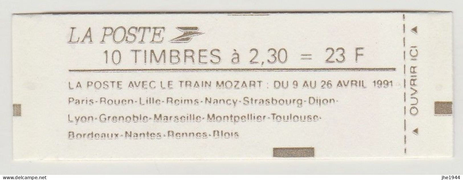 France Carnet N° 2614-C11a ** Conf 9-3, Sans Point Aprés Blois - Autres & Non Classés