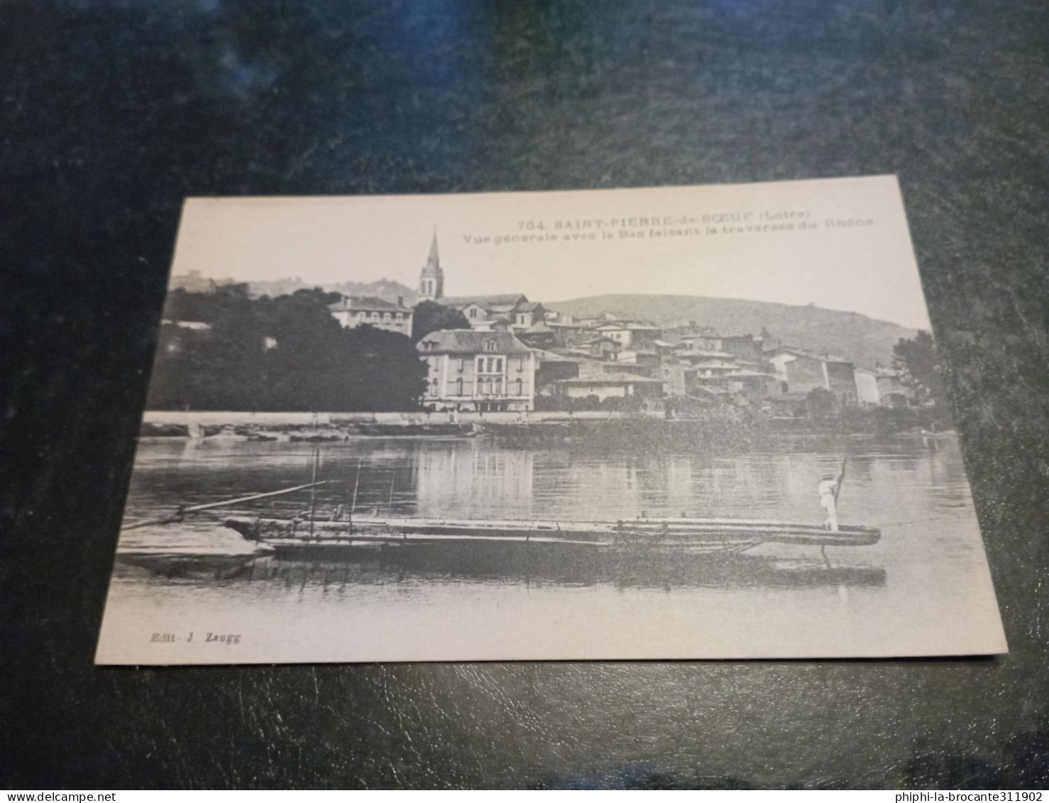 B1/152- Saint-Pierre-de-Boeuf- Vue Générale Avec Le Bac Faisant La Traversée Du Rhône - Other & Unclassified