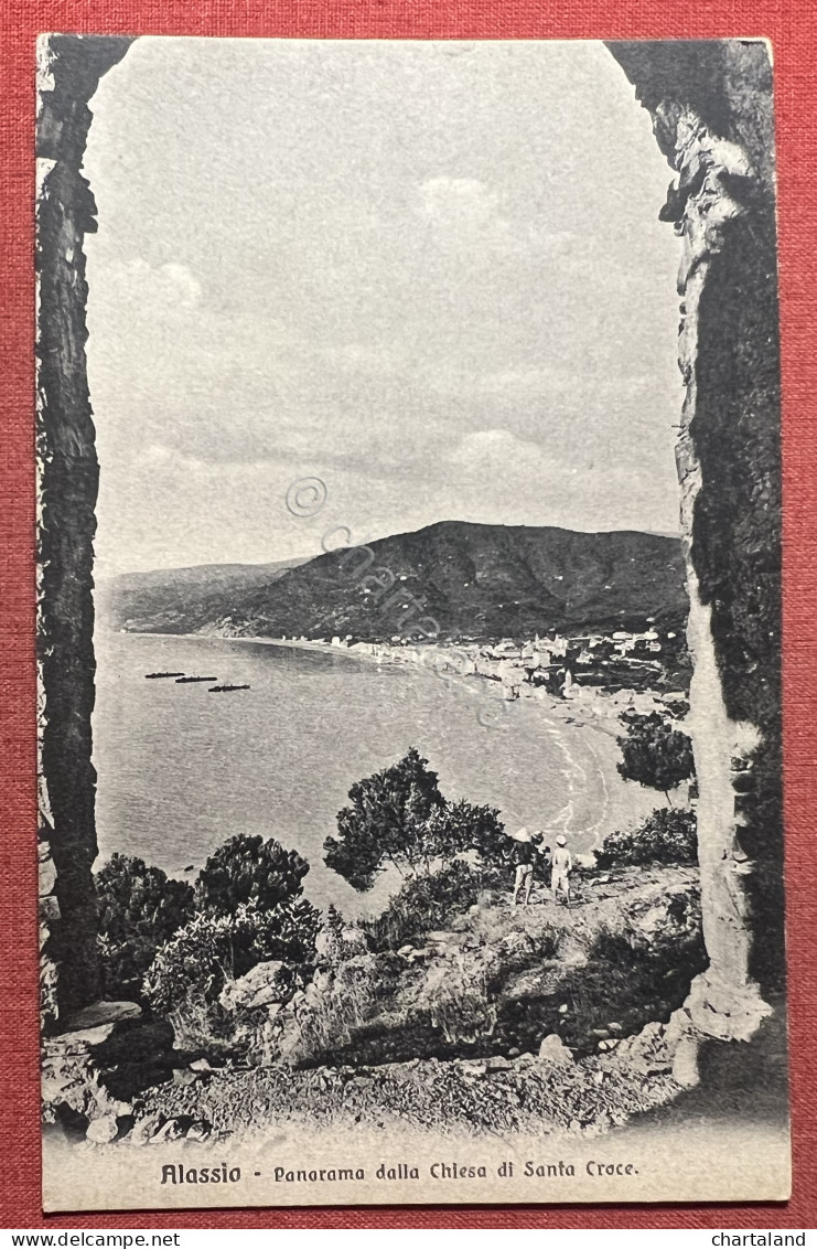 Cartolina - Alassio ( Savona ) - Panorama Dalla Chiesa Di Santa Croce - 1910 Ca. - Savona