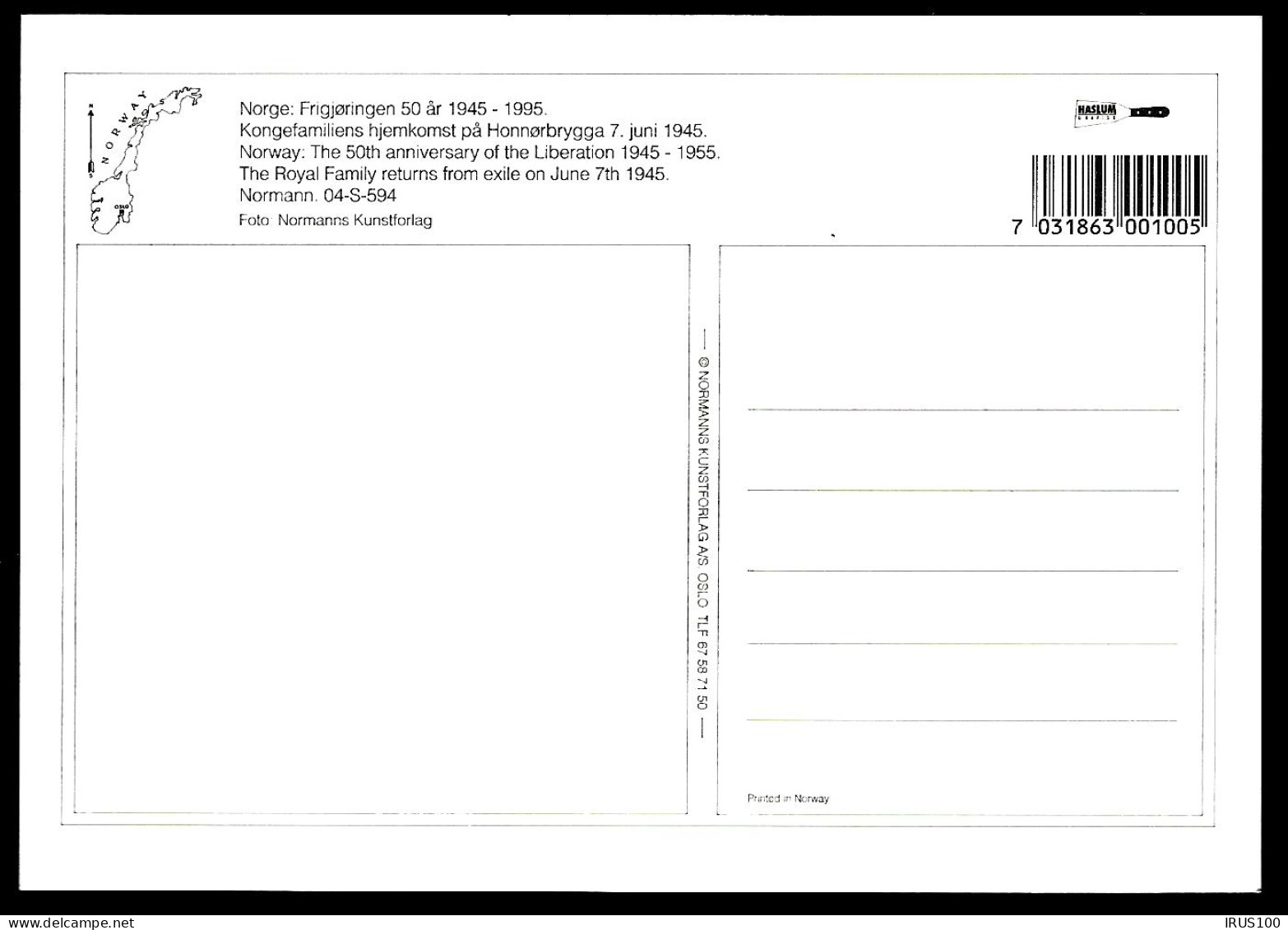 CARTE MAXIMUM - RETOUR FAMILLE FAMILLE ROYALE EN NORVÈGE -  - Royalties, Royals