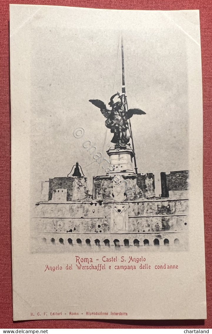 Cartolina - Roma - Castel S. Angelo - Angelo Del Werschaffel - 1900 Ca. - Otros & Sin Clasificación