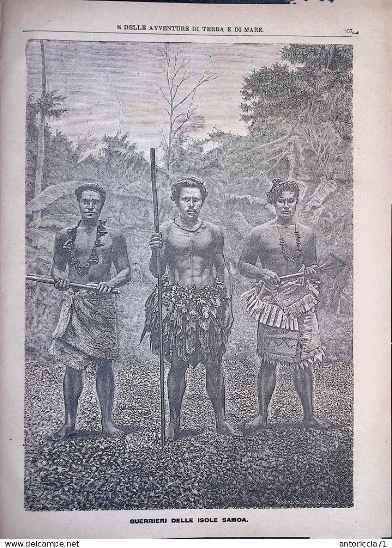 Giornale Illustrato Dei Viaggi 8 Luglio 1880 Robert O'Hara Burke Isole Samoa Obi - Ante 1900