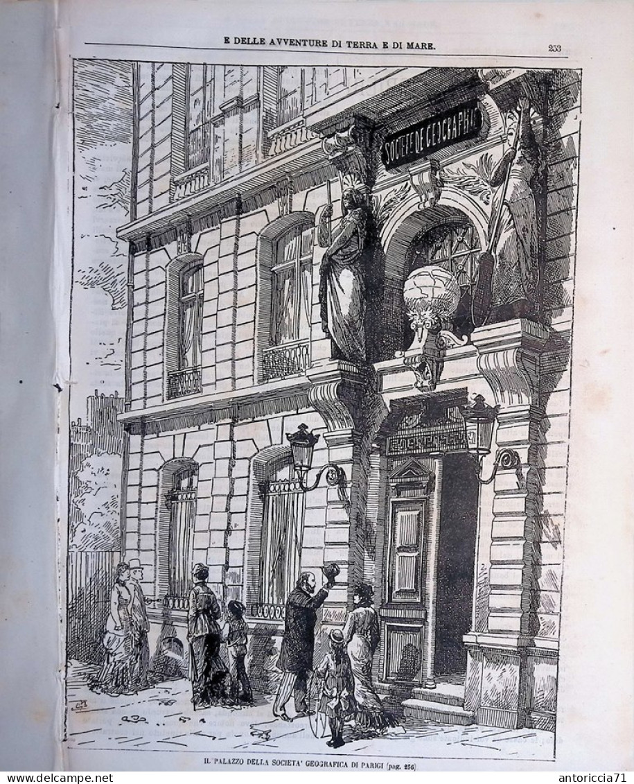 Giornale Illustrato Dei Viaggi 8 Aprile 1880 Pesca Perle Palazzo Di Parigi Bove - Avant 1900