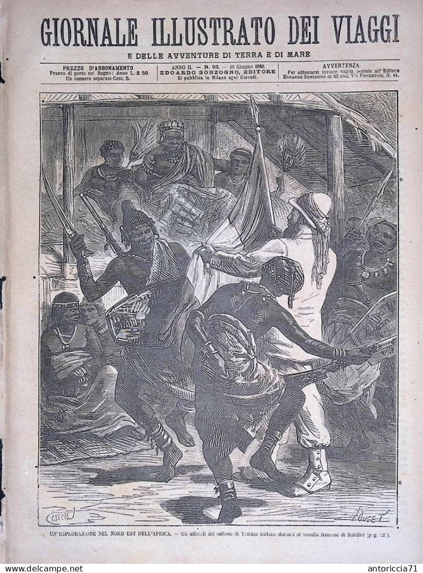 Giornale Illustrato Dei Viaggi 10 Giugno 1880 Fumatori Di Oppio Nord Est Africa - Ante 1900