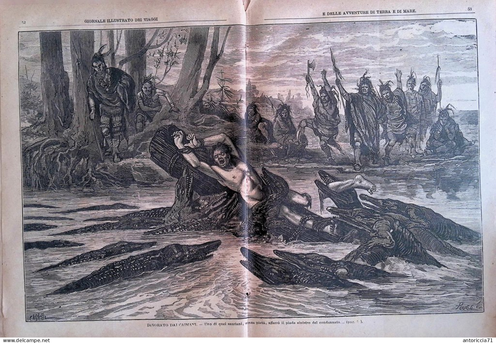 Giornale Illustrato Dei Viaggi 16 Ottobre 1879 Esecuzione India Nicaragua Tunnel - Avant 1900