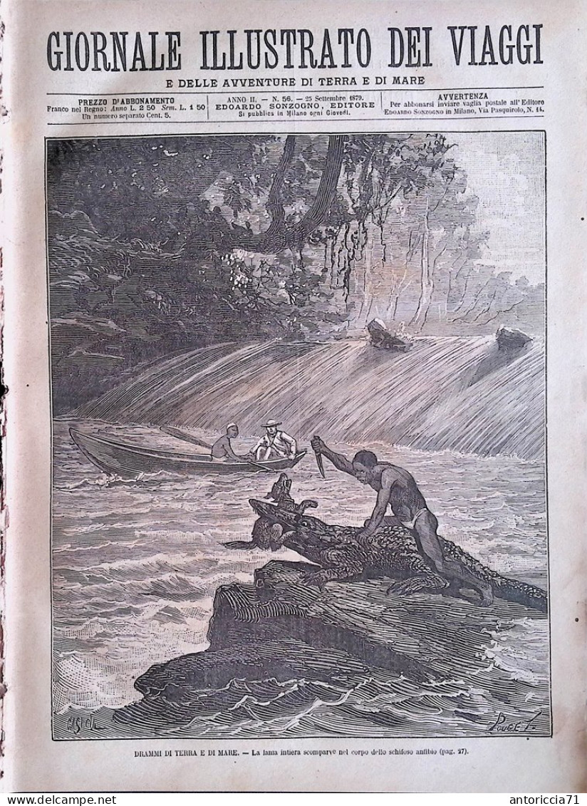 Giornale Illustrato Dei Viaggi 25 Settembre 1879 Jules Crevaux Borsa Lille Lago - Vor 1900