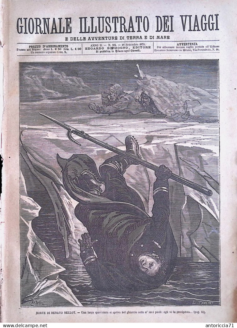 Giornale Illustrato Dei Viaggi 18 Settembre 1879 Morte René Bellot Sierra Nevada - Avant 1900