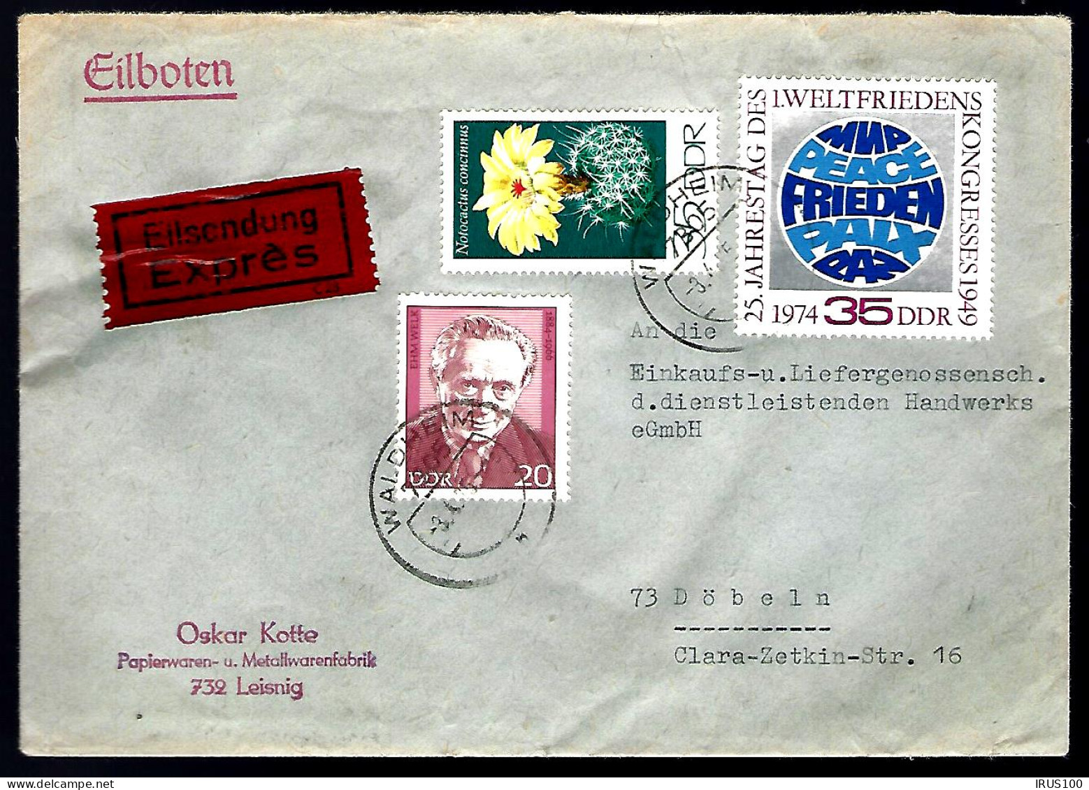 LETTRE DE WALDHEIM - POUR BÖBELN - PAR EXPRÈS - EILSENDUNG - EILBOTEN -  - Covers & Documents