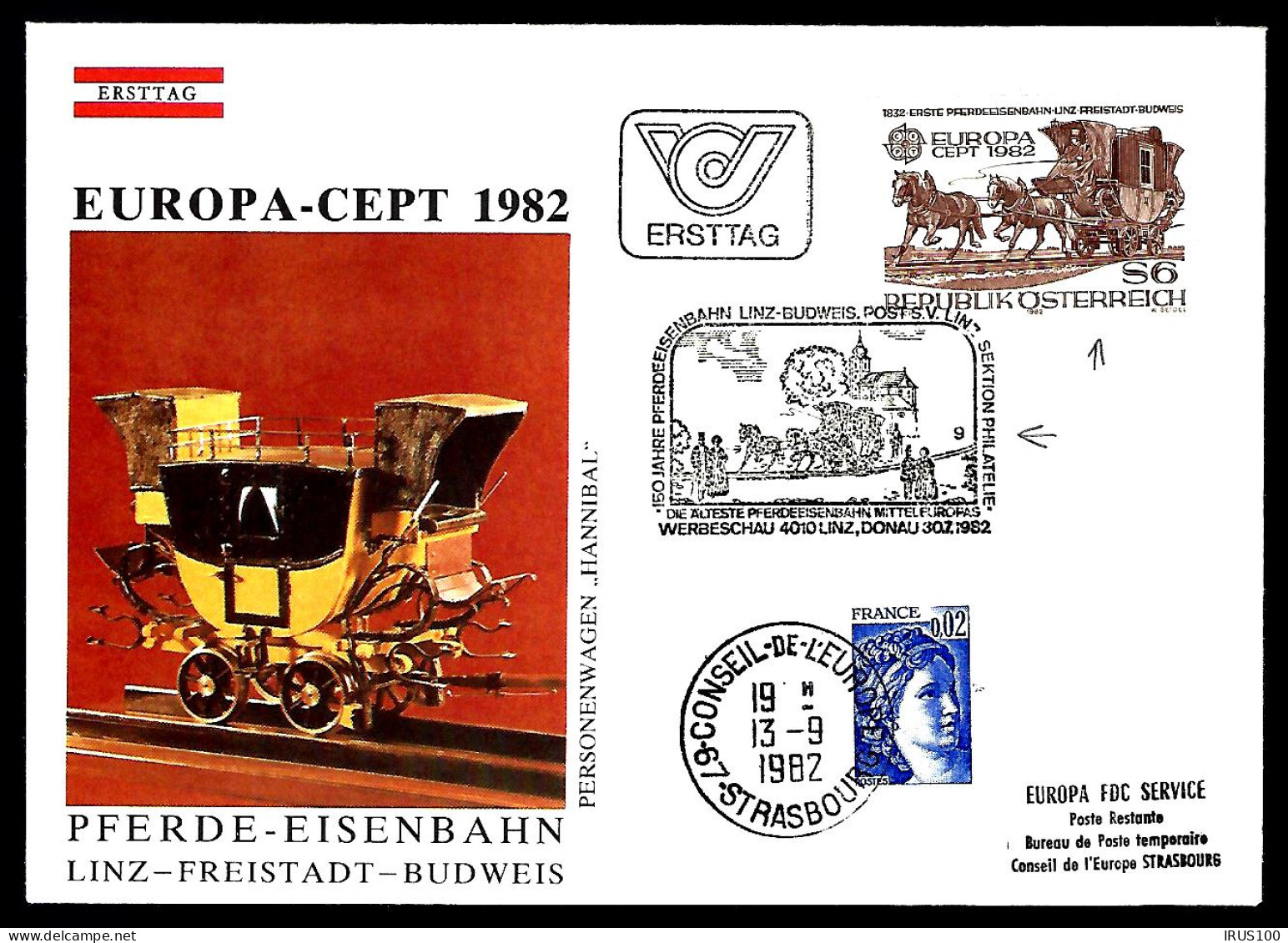 DILIGENCE ET ATTELAGE DE CHEVAUX - CEPT 1982 - N° 006 / 070 - - Horses